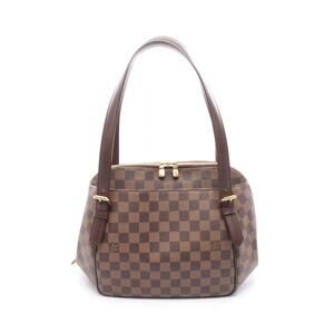Louis Vuitton Belem Shoulder Bag Canvas Leather Damier Brown